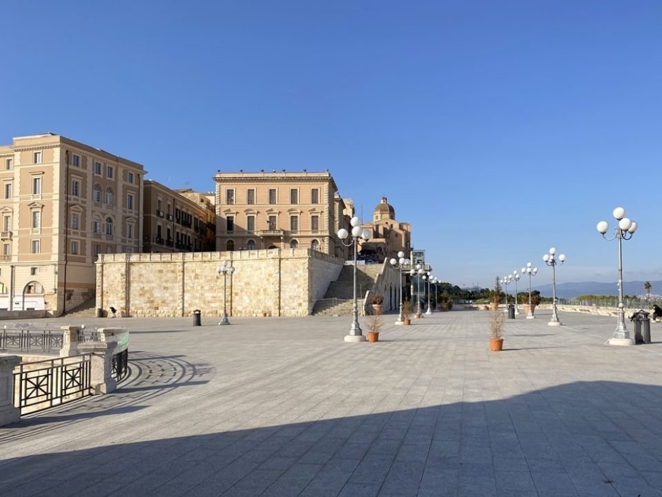 Vista del Bastione di Saint Remy di Cagliari